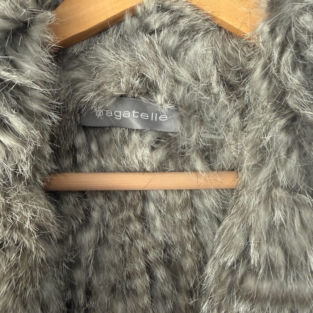 Bagatelle Heritage 100% Rabbit Fur Size M Grey Women’s - Picture 6 of 11